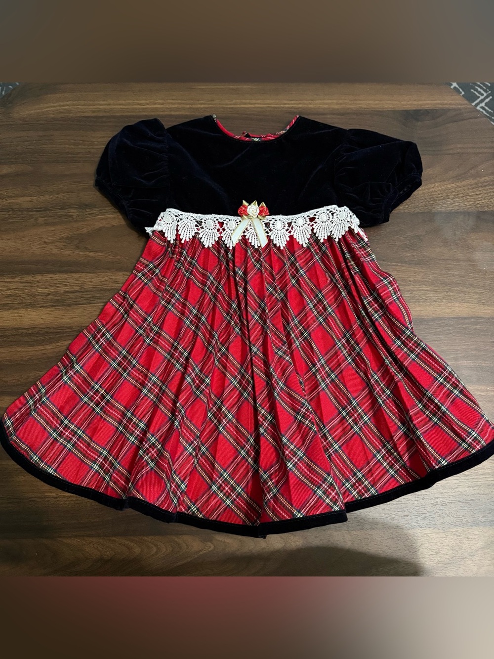 Baby girl vintage Christmas holiday dress